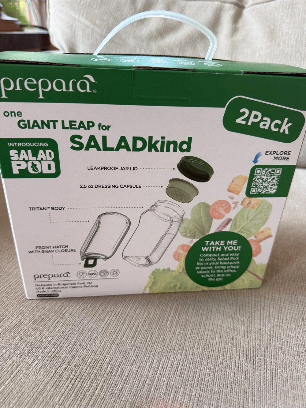 prepara 2 pack salad pods
